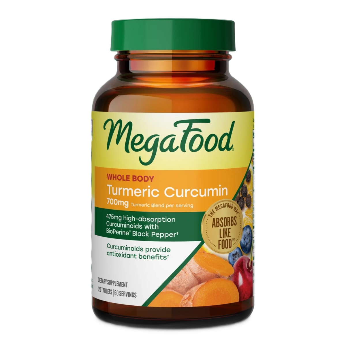MegaFood Turmeric Strength for Whole Body 120 tabl