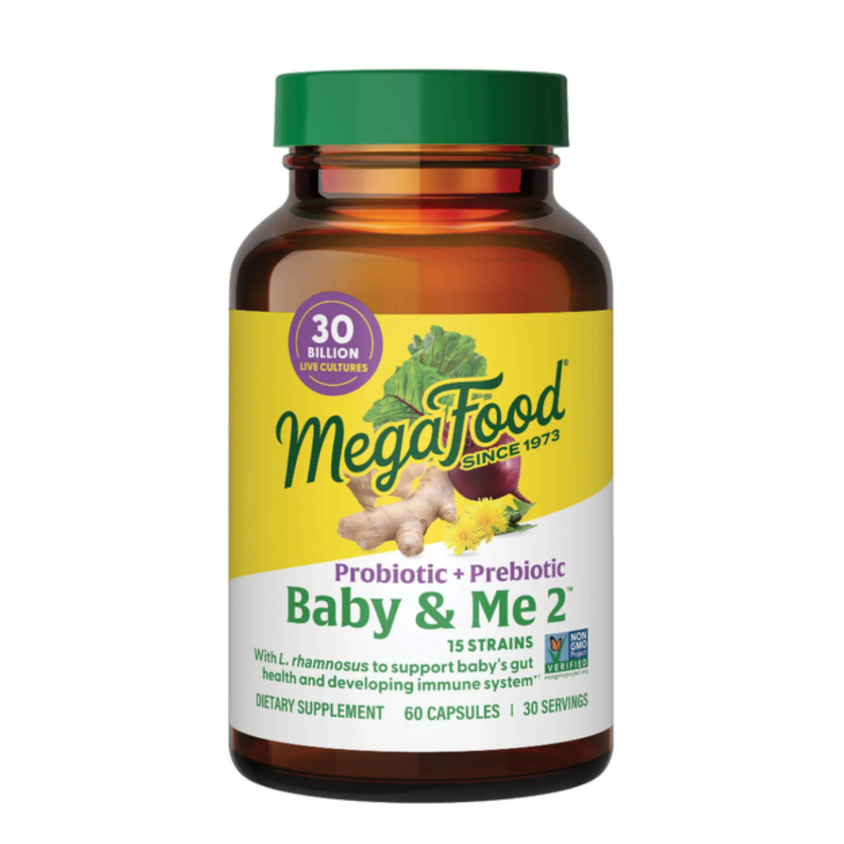 MegaFood Baby & Me 2 Prenatal Probiotic + Prebiotic – Probiootti 60 kaps