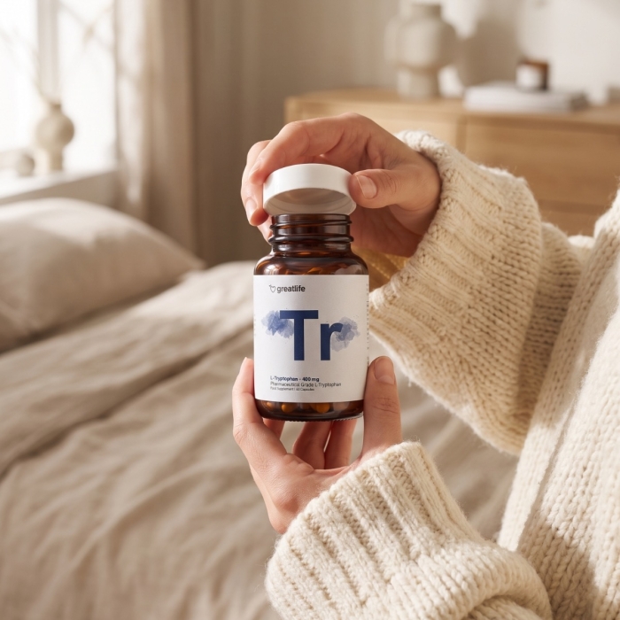 L-Tryptofaani – 400 mg (Tryptofaani)